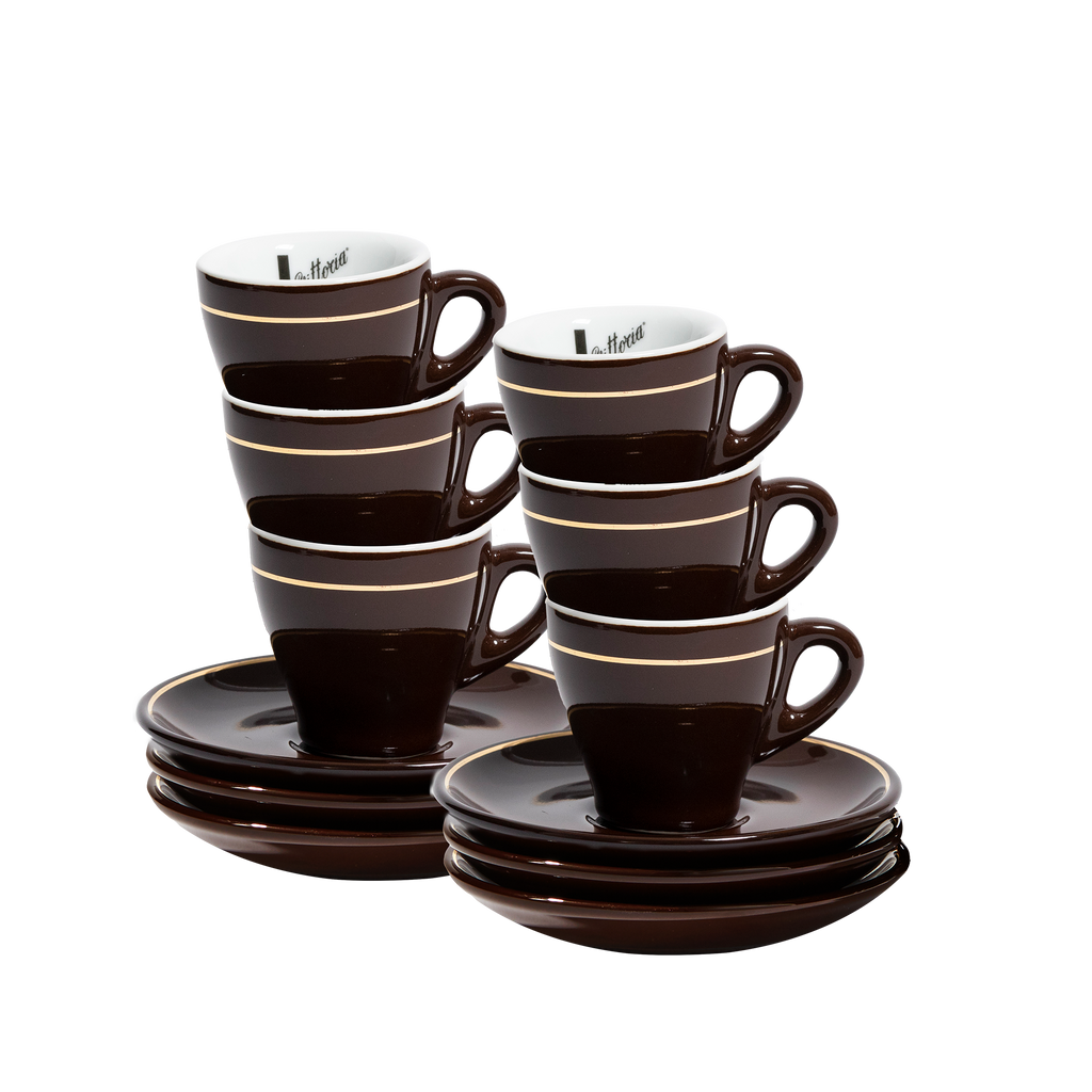 Brown cup and saucer set - Espresso