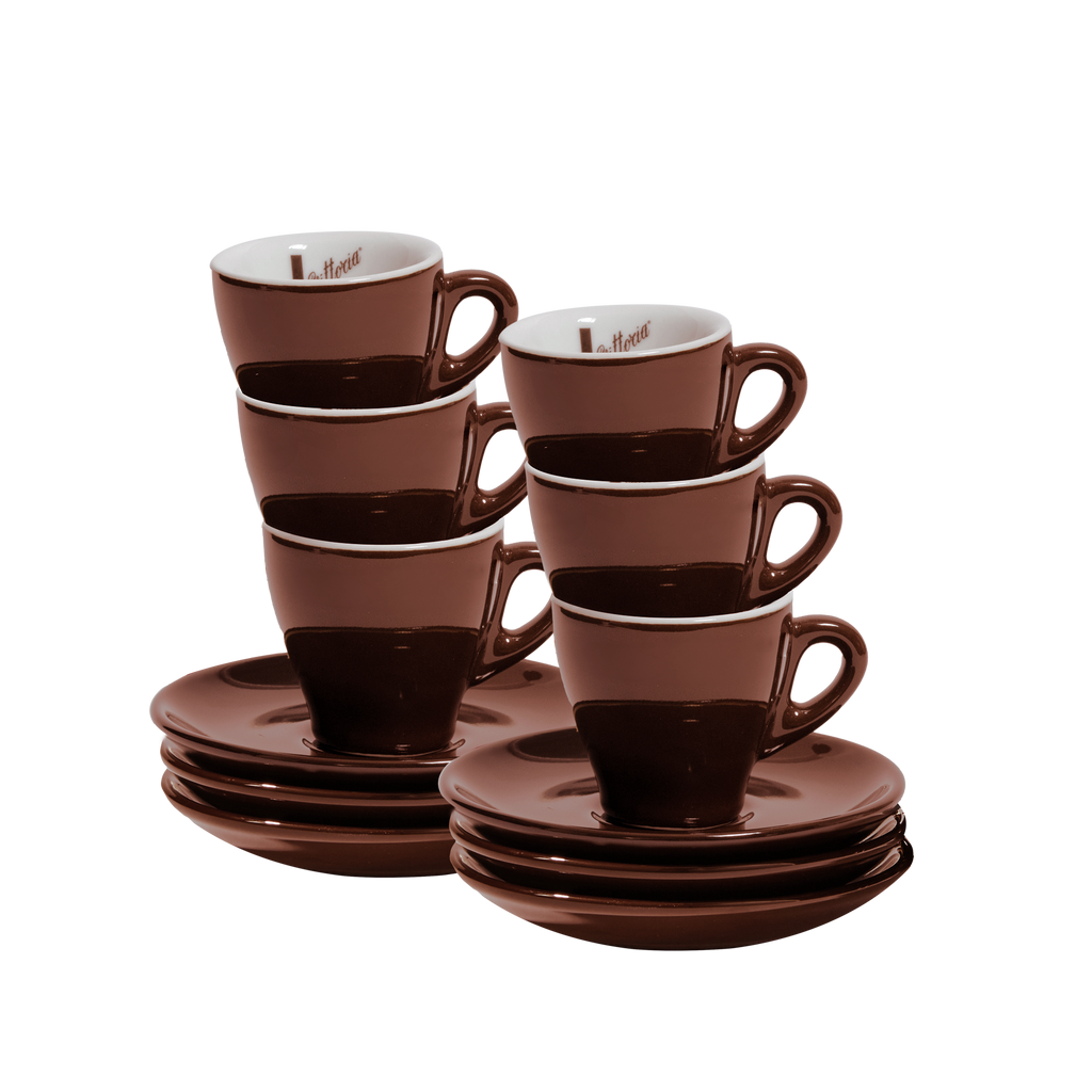 Light brown cup and saucer set - Espresso