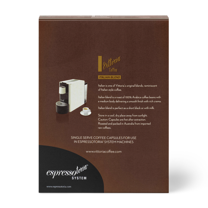 Italian Espressotoria System Capsules Vittoria Coffee